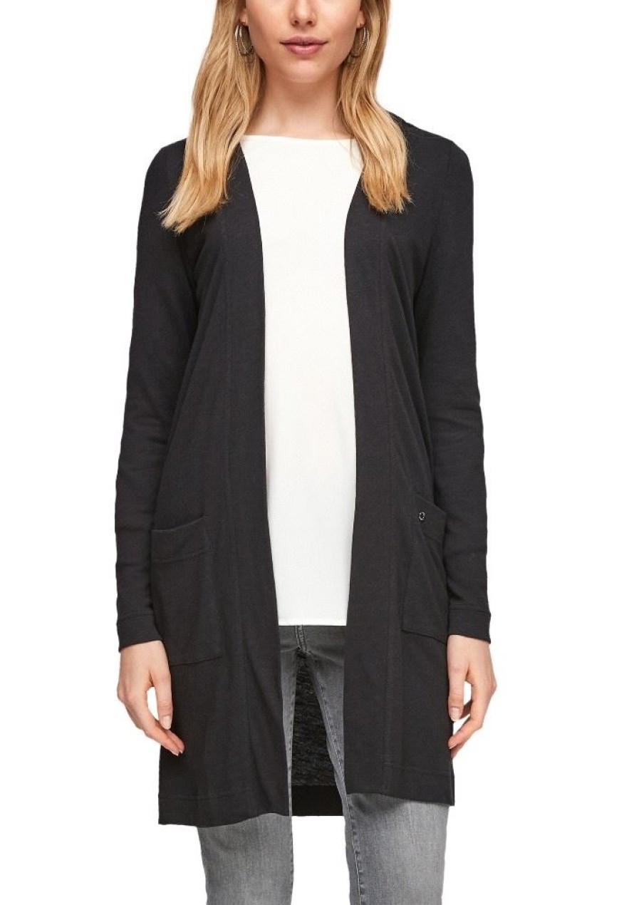 s.Oliver S.Oliver Weicher Cardigan Aus Jersey 2060855 9999 Grey/Black Jacke