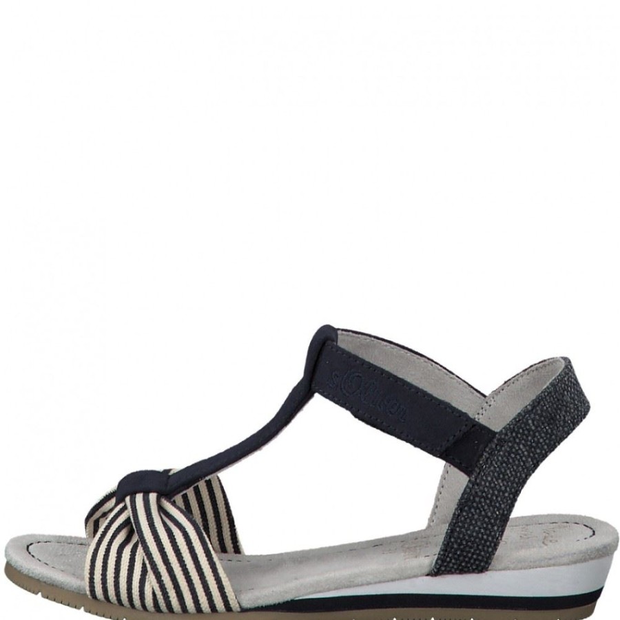 s.Oliver S.Oliver Sandale 5-5-58200-24 891 Navy Comb. Sandalen