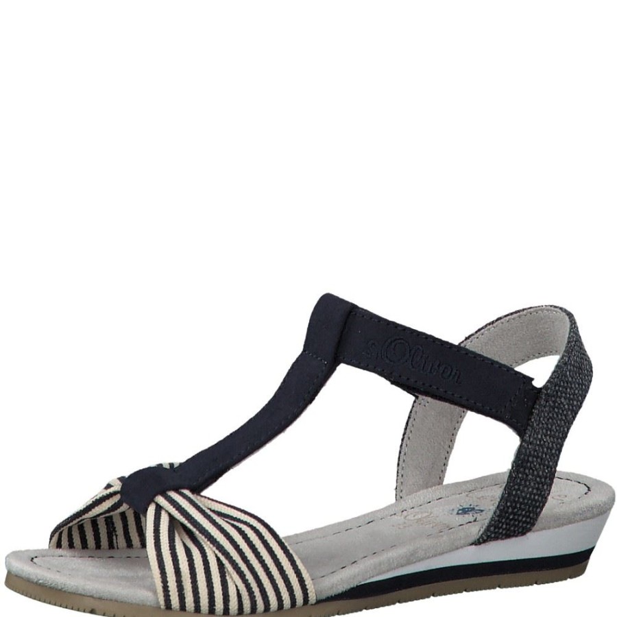 s.Oliver S.Oliver Sandale 5-5-58200-24 891 Navy Comb. Sandalen