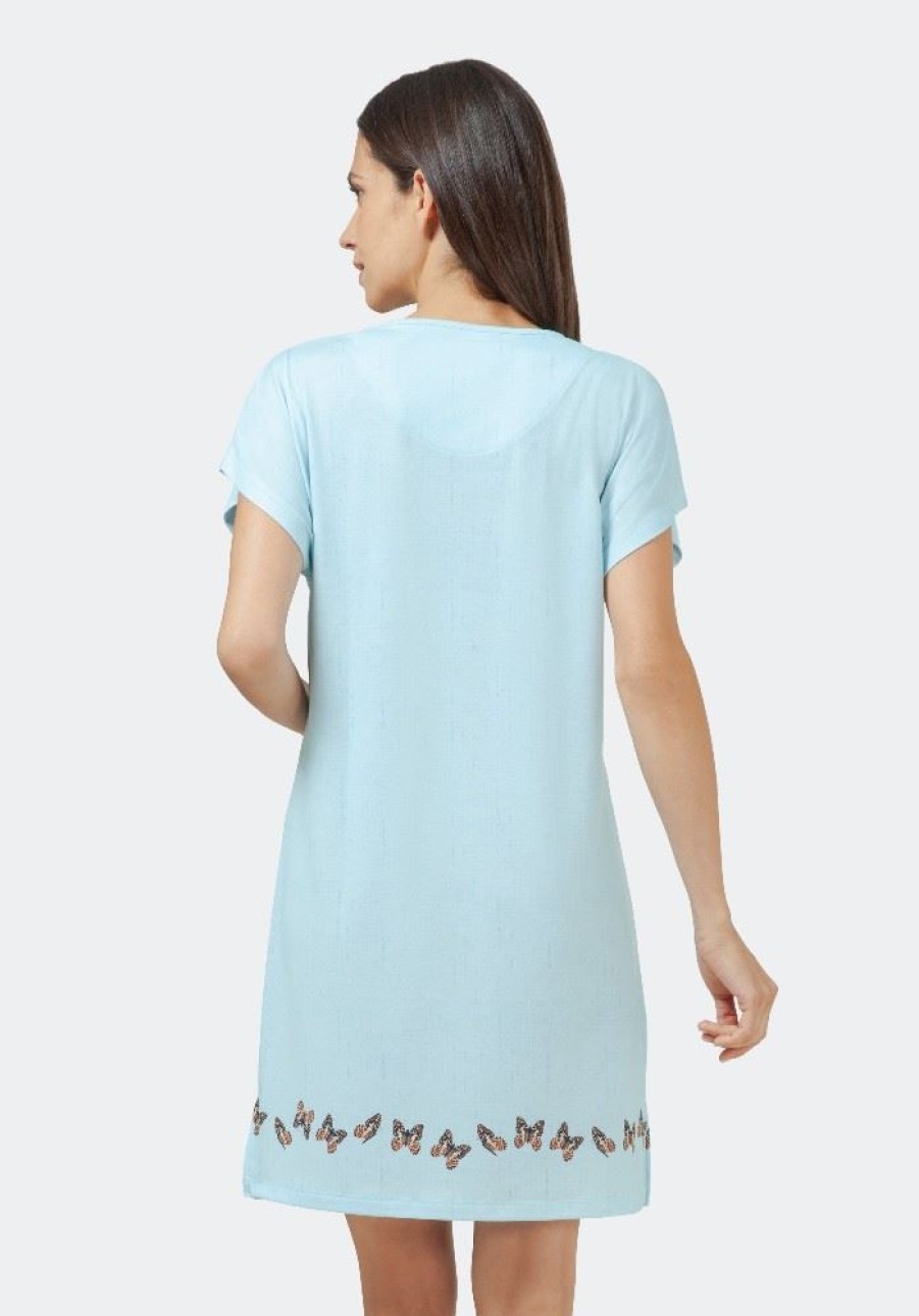 Hajo Hajo Nachthemd Sleepshirt Blau 45427 Aqua Accessoires