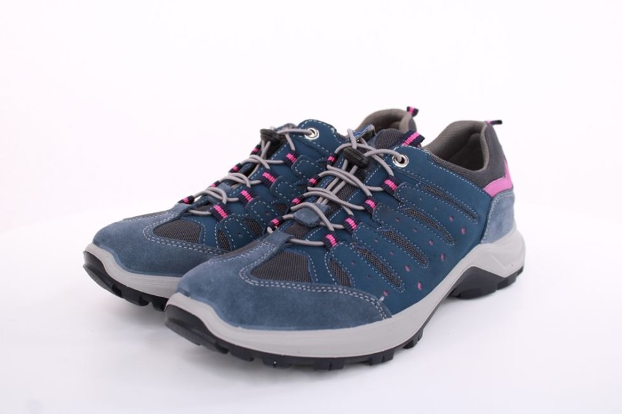 Imac Imac Damen Trekkingschuh Wanderschuh Schnellschnurung Leder/ Mesh Blau S13 356740 Azuro/Fuchsia Schnurer