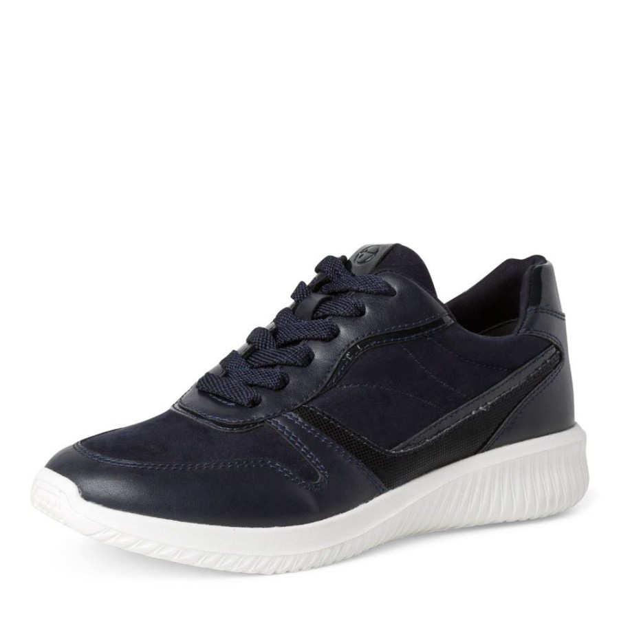 Tamaris Tamaris Sneaker Wechselfussbett Blau Und Weis S12 1-1-23746-28 805 Navy Sneaker