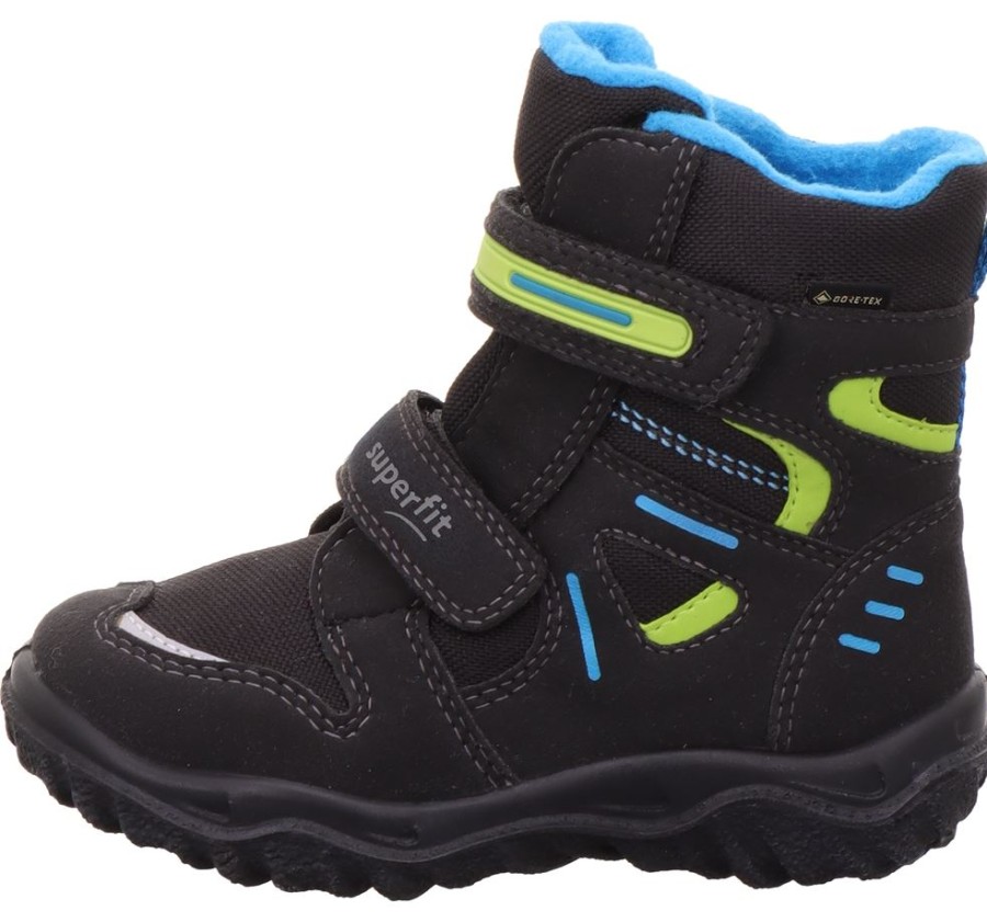 superfit Superfit Husky Boots Mit Klettverschluss, Gore-Tex Membrane, Wechselbare Einlegesohle; S23 1-809080-0200 Schwarz/Blau Stiefel