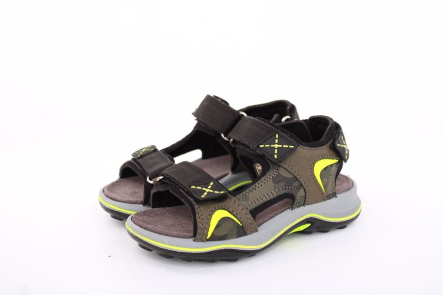 Imac Imac Kindersandale Jungen Trekking Klettverschluss Grun S13 382511 Militare/Giallo Sandalen