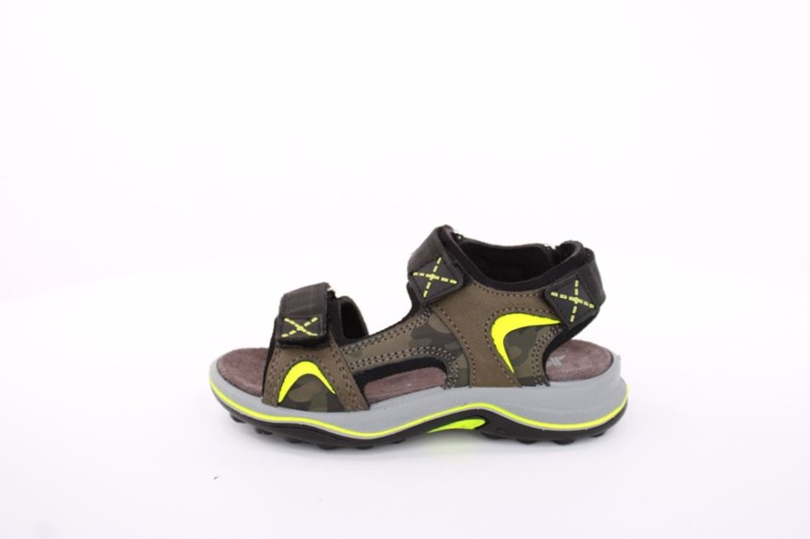 Imac Imac Kindersandale Jungen Trekking Klettverschluss Grun S13 382511 Militare/Giallo Sandalen