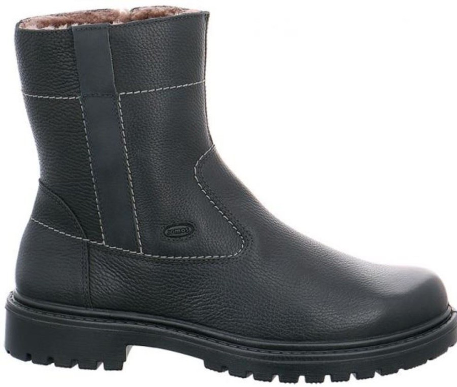 Jomos Jomos Stiefel Reisverschluss Lammfell Warm H- Weite Leder Schwarz 456504 000 Schwarz Stiefel