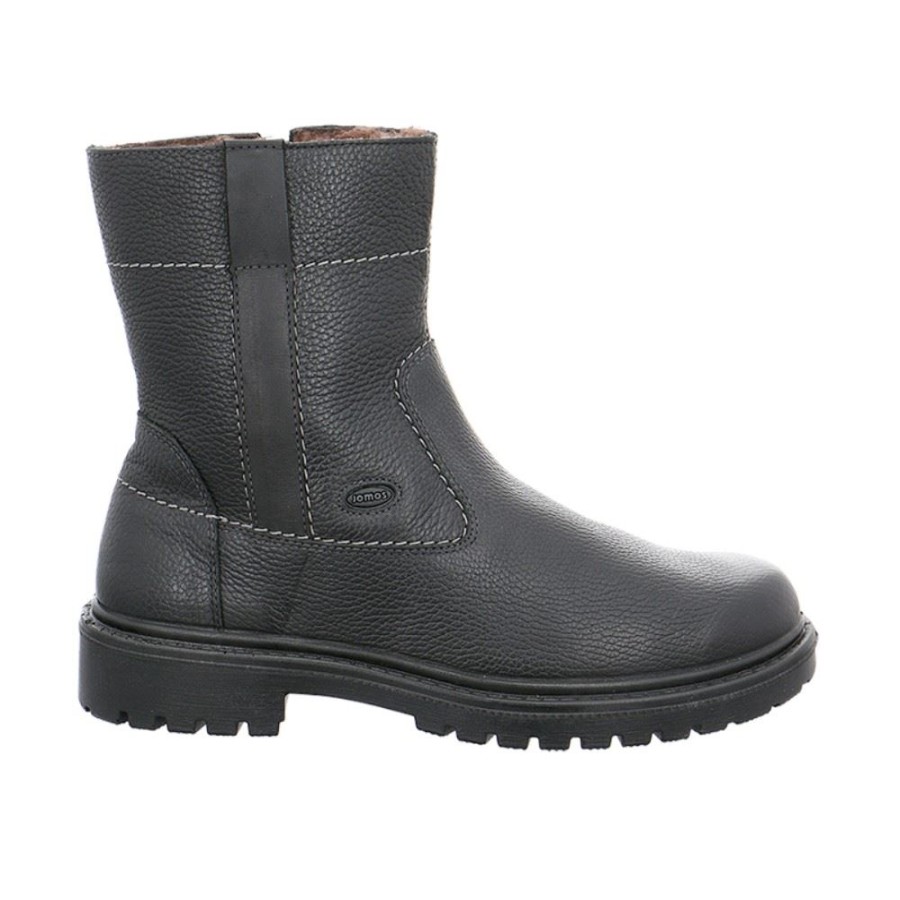 Jomos Jomos Stiefel Reisverschluss Lammfell Warm H- Weite Leder Schwarz 456504 000 Schwarz Stiefel