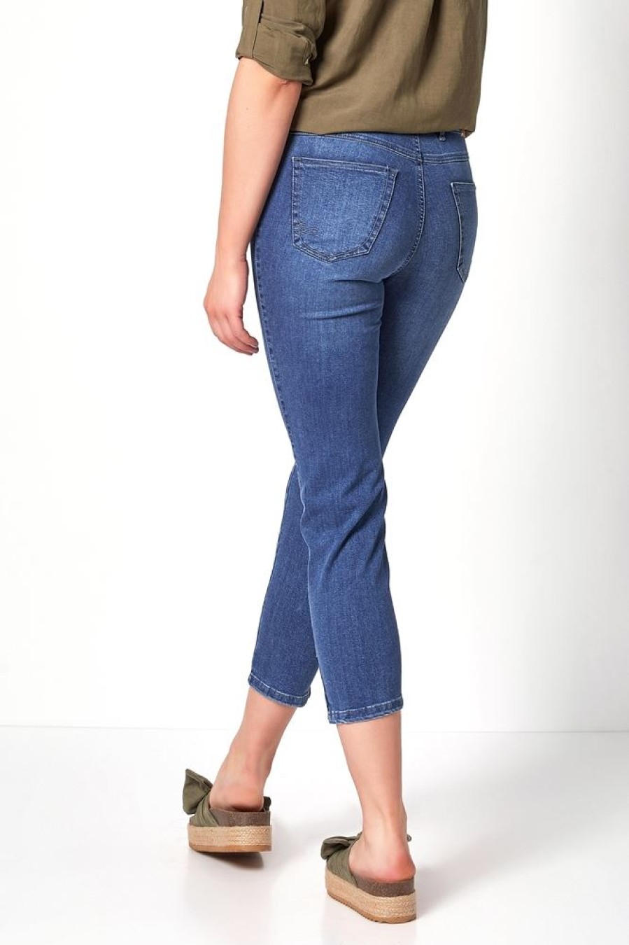 Toni Toni Perfect Shape 7/8 Jeans Blau Used Noos 11-28/1107-8 Dark Blue Used Jeans