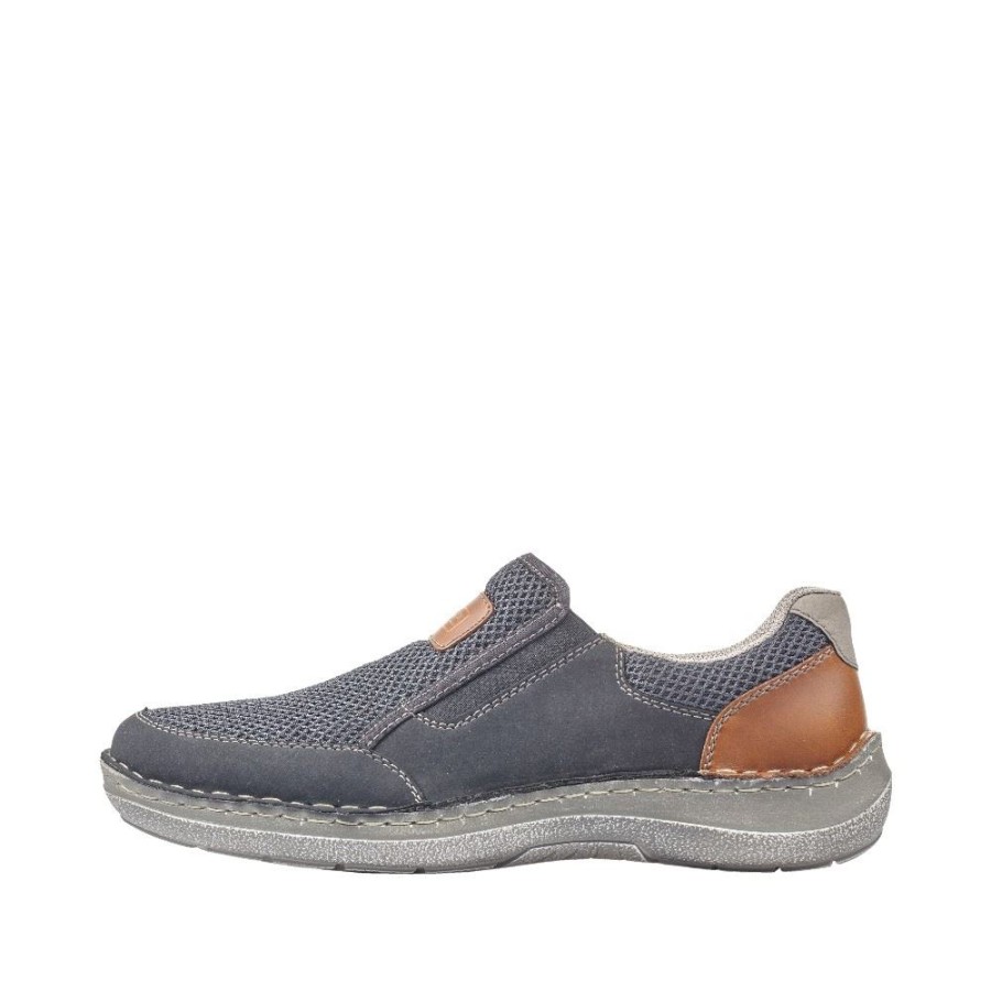 Rieker Rieker Antistress Herren Schlupfschuh Slipper Blau S12 03053-14 Pazifik/Atlanti Slipper