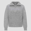 Opus Opus Strickpullover Potuza Grau S23 10218611741220 8056 Hazy Fog M Pullover