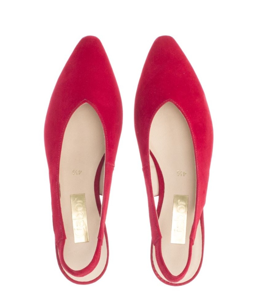 Gabor Gabor Slingpumps Samt Rot 25.630.15 Rubin Sling