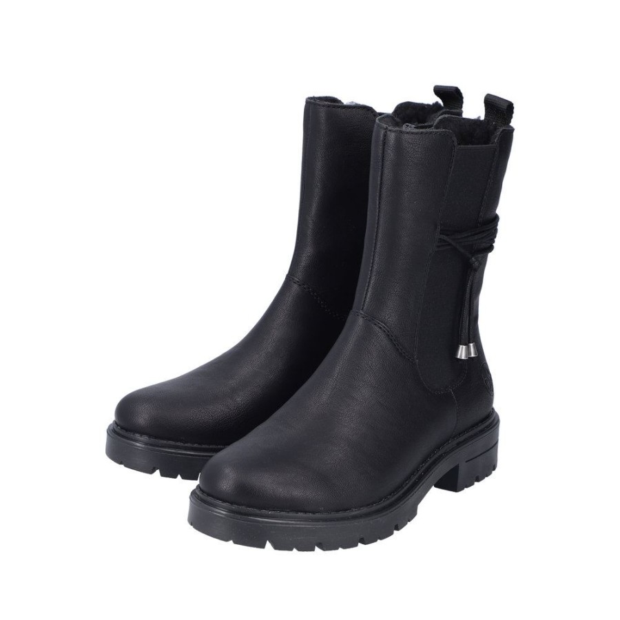 Rieker Rieker Damen Stiefel Kurzstiefel Warmfutter S23 Z2880-00 Schwarz Stiefel