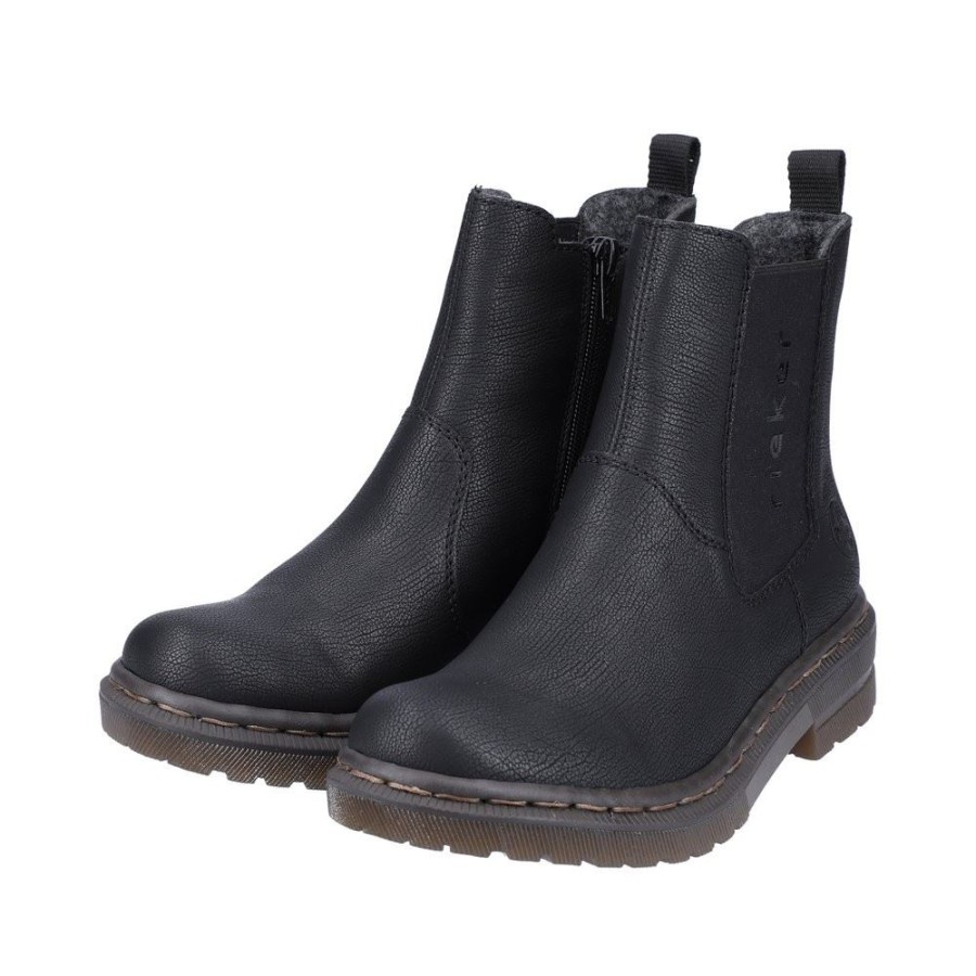 Rieker Rieker Antistress Damen Stiefelette Chelsea- Boots S22 78292-00 Schwarz Stiefel