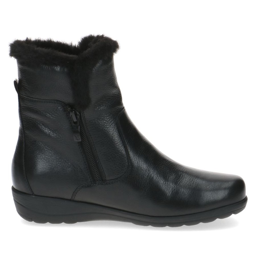 Caprice Caprice Stiefel H- Weite Leder Wechselfusbett Warmfutter Schwarz S23 9-26408-41 022 Black Nappa Stiefel