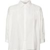 Esprit Esprit Oversize-Bluse, 100 % Baumwolle Weis S23 053Ee1F311 E100 White Bluse