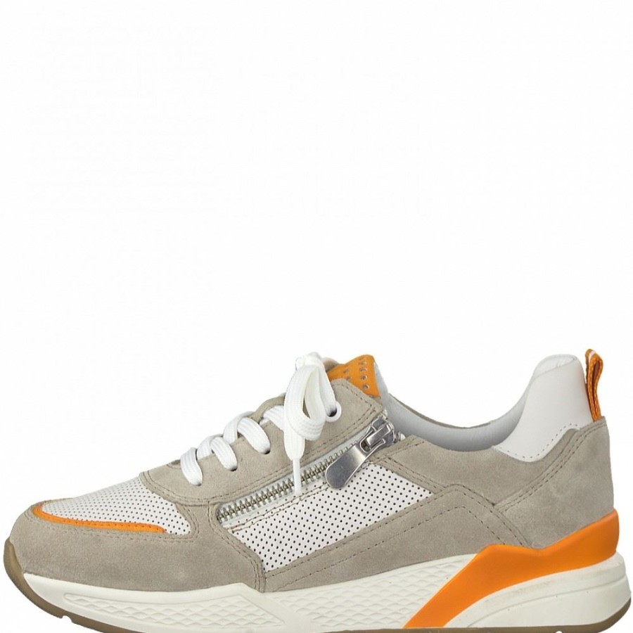 Marco Marco Tozzi Sneaker Schnurer Reisverschluss Beige Orange 2-2-23735-26 435 Dune Comb Sneaker