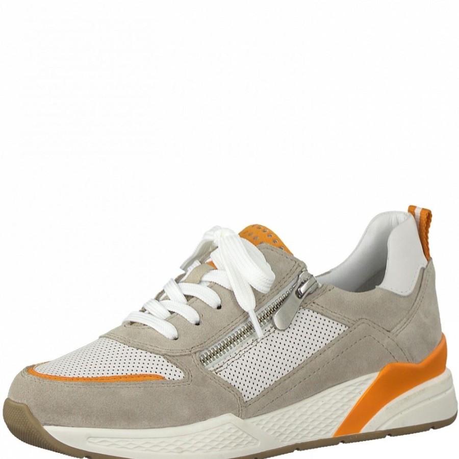 Marco Marco Tozzi Sneaker Schnurer Reisverschluss Beige Orange 2-2-23735-26 435 Dune Comb Sneaker