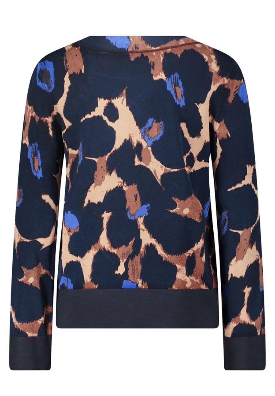 Betty Betty Barclay Feinstrickpullover Allover- Print Blau S23 59612152 8877 Dark Blue Pullover