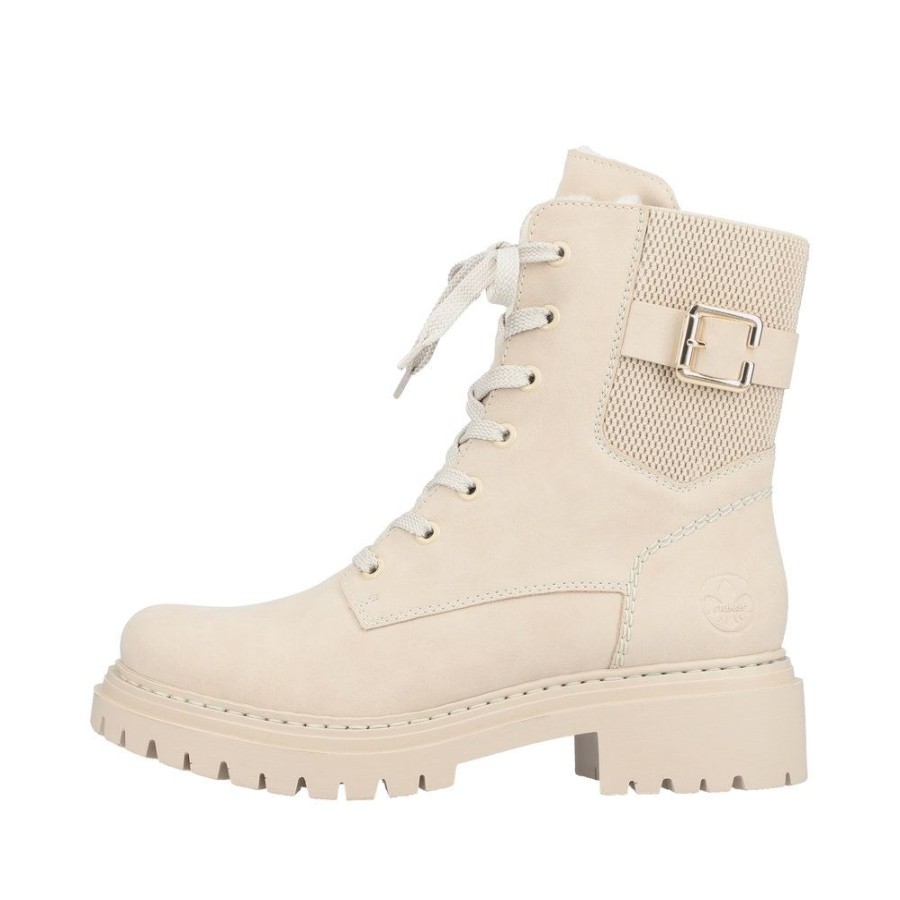 Rieker Rieker Antistress Damen Schnurboot Zierschnalle Beige S22 72631-62 Ginger/Ginger Stiefel