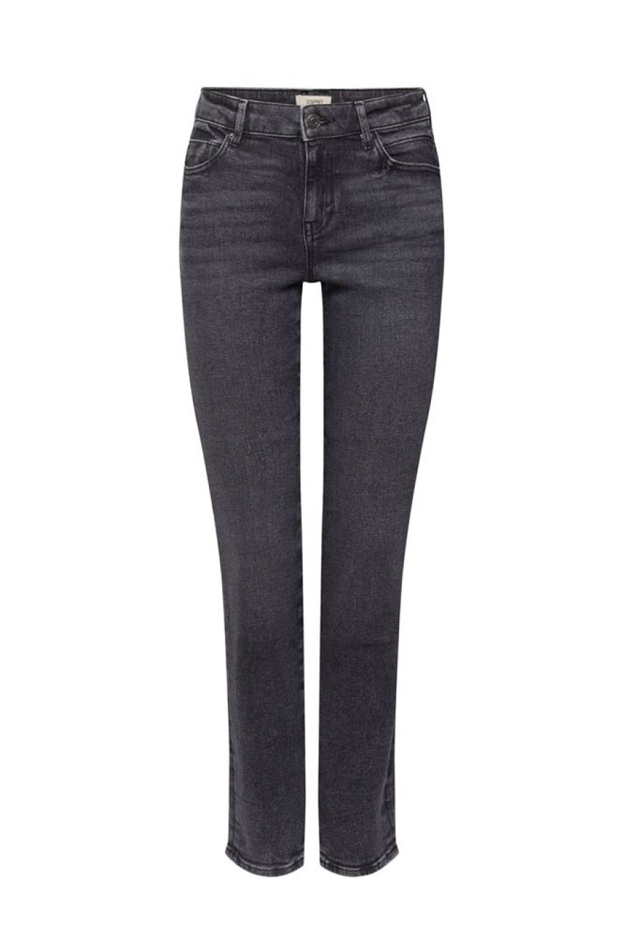 Esprit Esprit High-Rise-Stretchjeans Mit Geradem Bein Grau S23 102Ee1B332 E921 Grey Dark Jeans