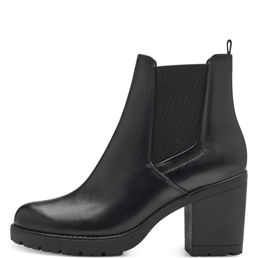 Marco Marco Tozzi Chelsea Boots Stiefelette Blockabsatz Schwarz S23 2-25414-41 001 Black Stiefel