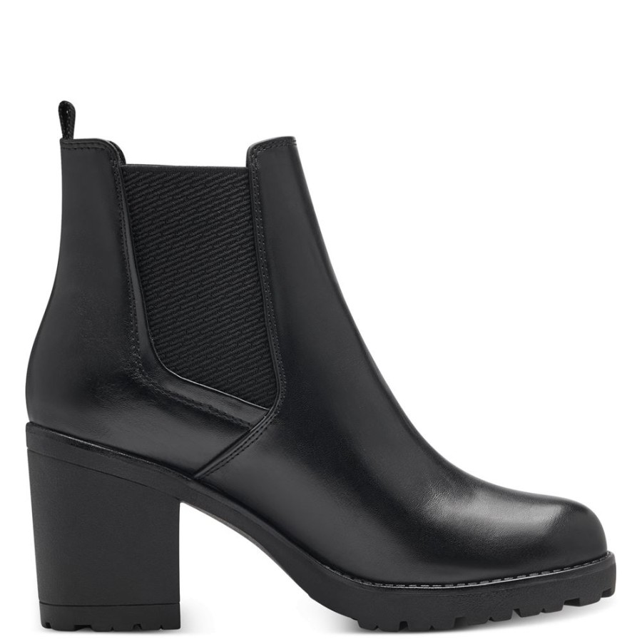 Marco Marco Tozzi Chelsea Boots Stiefelette Blockabsatz Schwarz S23 2-25414-41 001 Black Stiefel