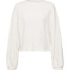 EDC Edc Pullover Im Rippdesign Weis S23 092Cc1K323 C114 Off White T-Shirt