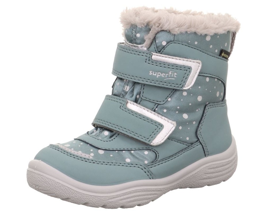 superfit Superfit L Crystal Winterstiefe Blau Warm Goretex Wasserdicht S23 1-009091-7500 Hellgrun/Silber Stiefel