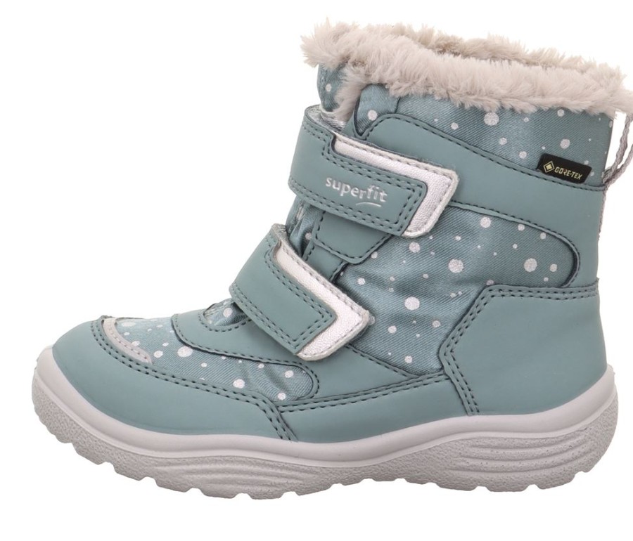 superfit Superfit L Crystal Winterstiefe Blau Warm Goretex Wasserdicht S23 1-009091-7500 Hellgrun/Silber Stiefel