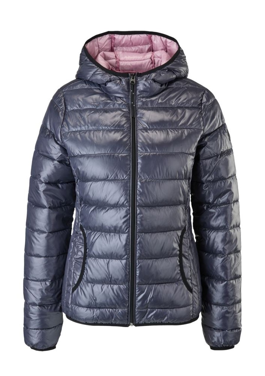 QS Qs Designed By Steppjacke Kapuze Grun, Grau, Schwarz S22 2119390 9858 Grey/Black Jacke