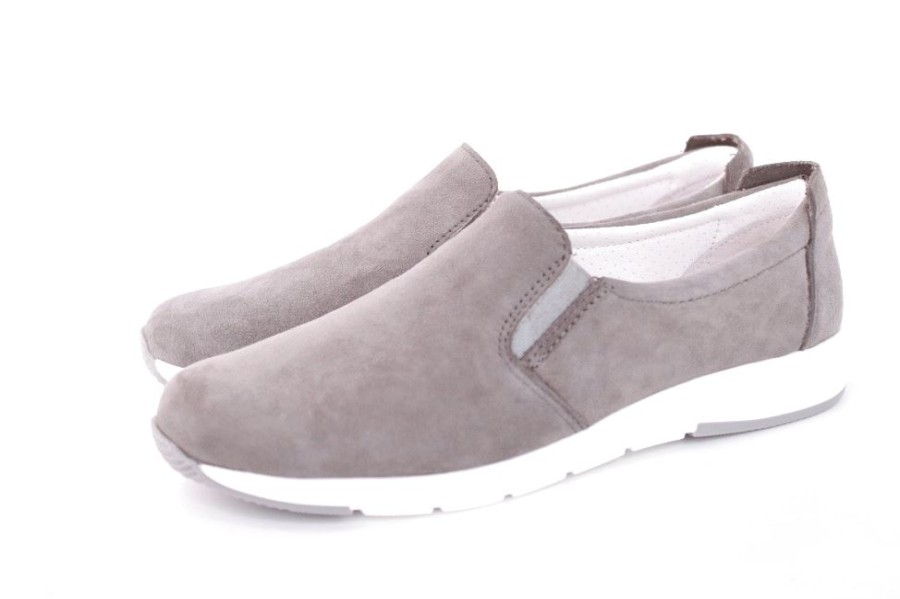 ACO Aco Damen Slipper Leni 01 Wechselfusbett Antirutschsohle S12 Grau 1245/10221 1019/1019 Grey Slipper