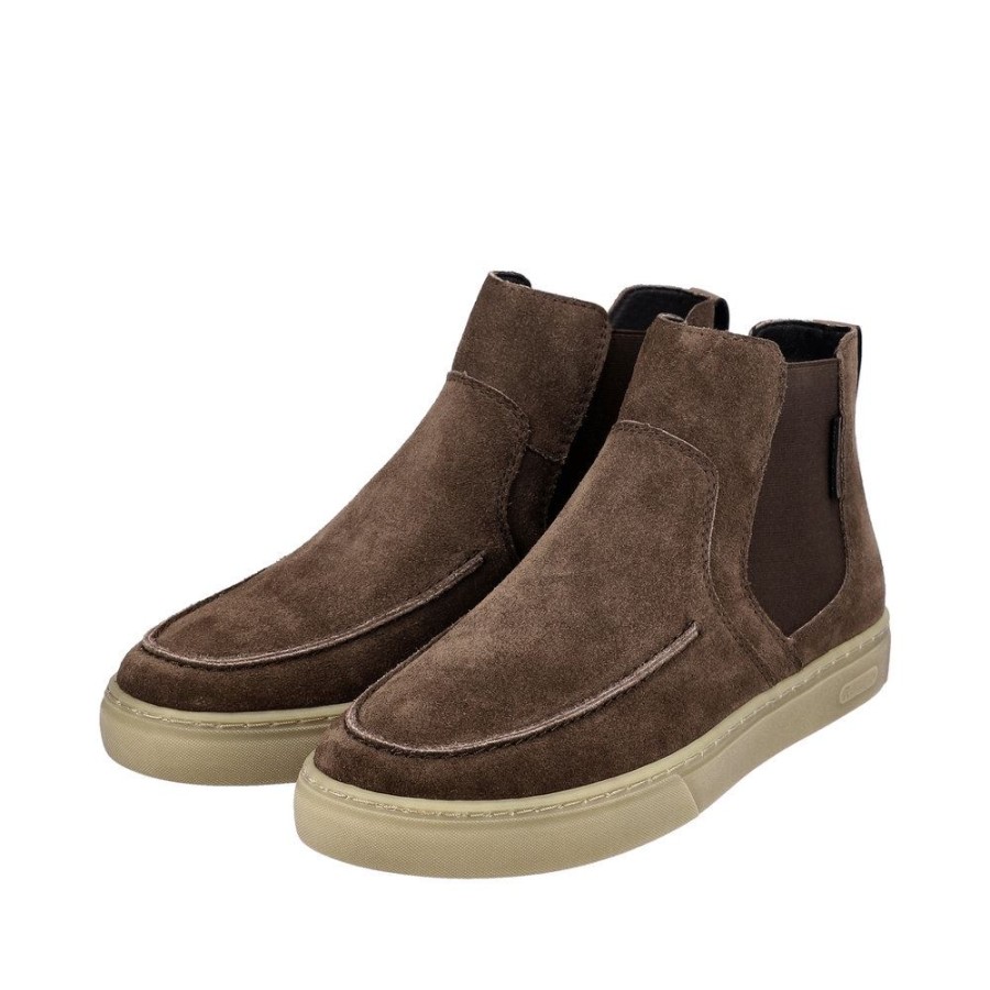 Rieker Rieker Evolution Herren Chelsea- Boots Rauleder Wechselfusbett Braun S23 U0761-25 Moro/Dunkelbrau Chelsea