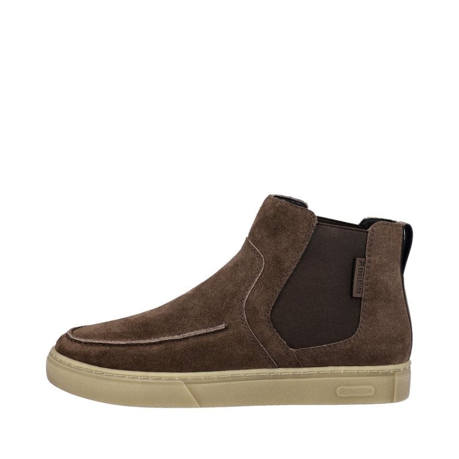 Rieker Rieker Evolution Herren Chelsea- Boots Rauleder Wechselfusbett Braun S23 U0761-25 Moro/Dunkelbrau Chelsea