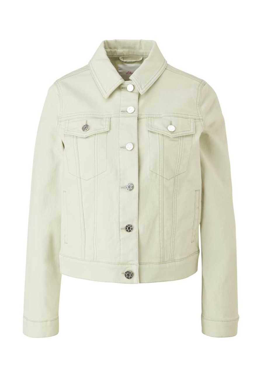 s.Oliver S.Oliver Denim Jacke Coloured Grun S12 2109822 Light Green Str Jacke