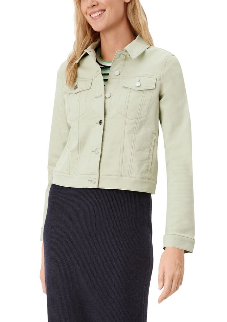 s.Oliver S.Oliver Denim Jacke Coloured Grun S12 2109822 Light Green Str Jacke