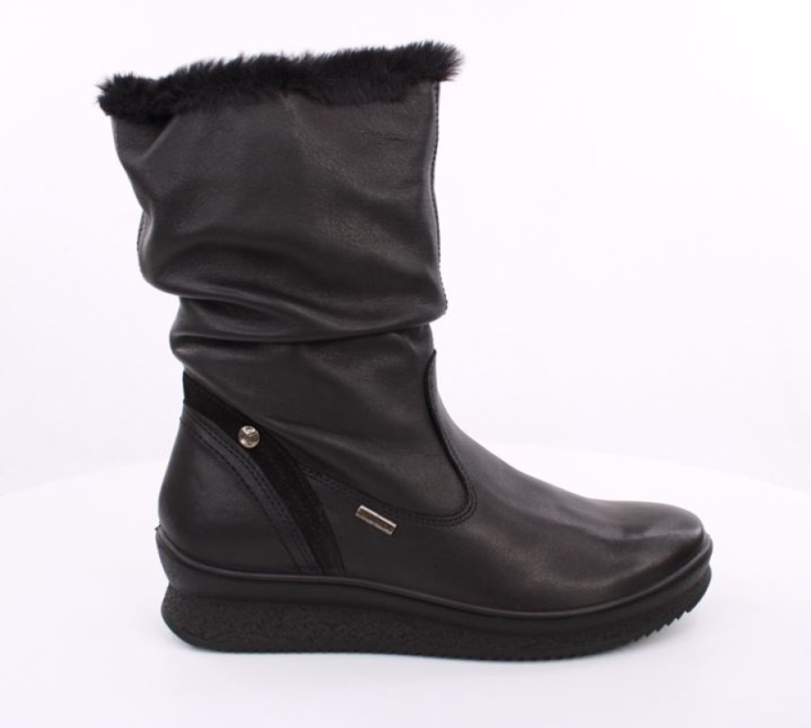 IMAC Imac Damen Stiefel Leder Tex-Membran Schwarz S23 456848 Nero Stiefel