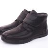 Jomos Jomos Herren Stiefelette Leder Lammfell Klettverschluss Comfortwweite H Schwarz S22 464503 000 Schwarz Stiefel