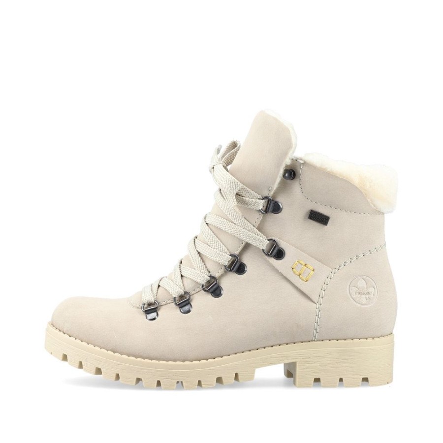 Rieker Rieker Antistress Schnurstiefel Schnurboot Tex- Membra Beige S21 78535-60 Cliff/Bianco Stiefel