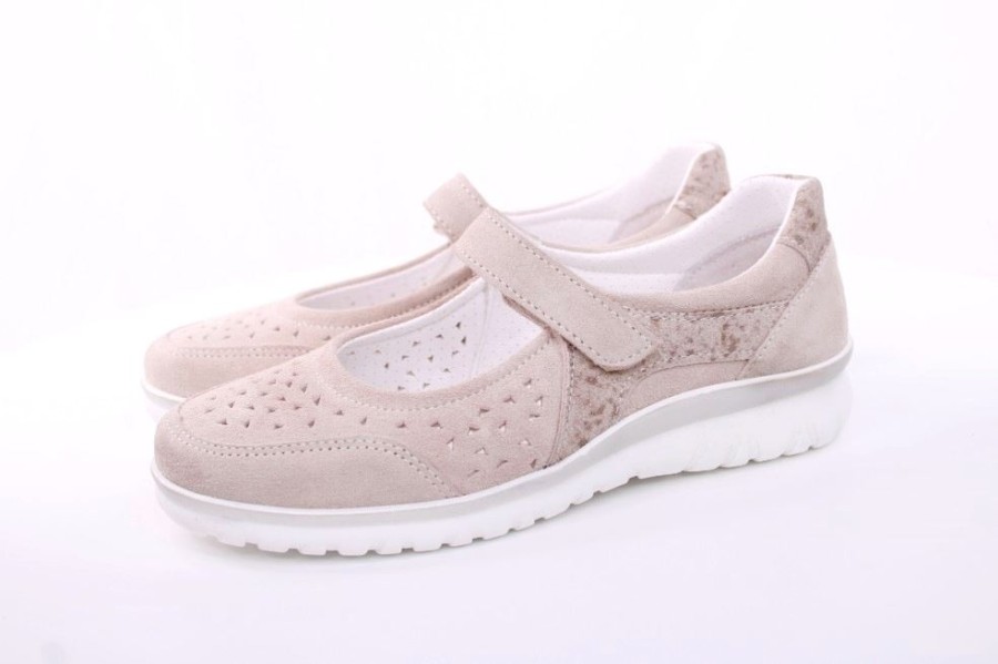 Aco Aco Riemchenschuh Dahlie 03 Slipper Ballerina Riemen Beige S12 1125/10183 1050/2370 Cream Slipper