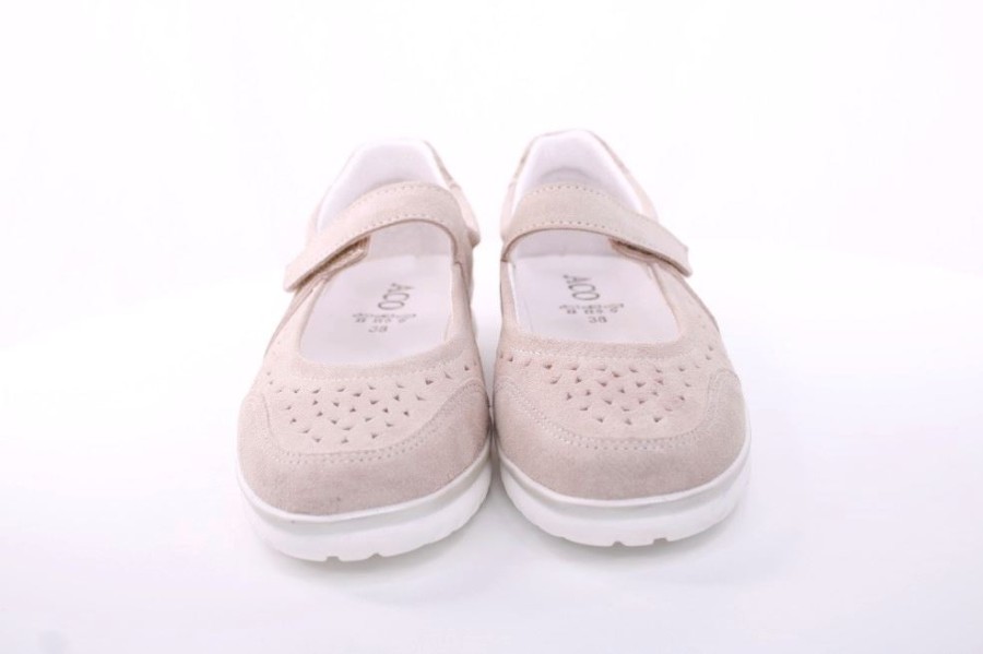 Aco Aco Riemchenschuh Dahlie 03 Slipper Ballerina Riemen Beige S12 1125/10183 1050/2370 Cream Slipper