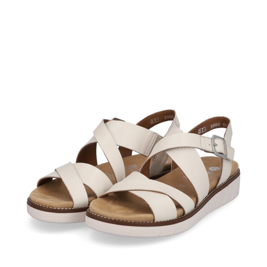 Remonte Remonte Damen Riemchensandalen Hellbeige S13 D2060-60 Porzellan Sandalen