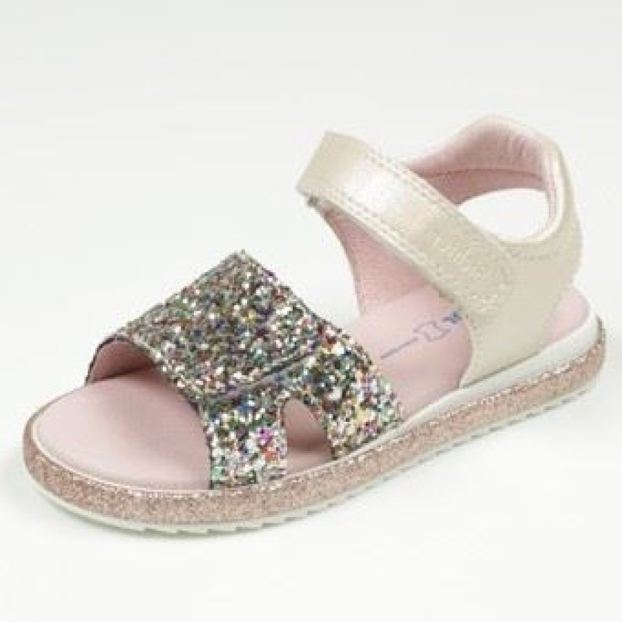 Richter Richter Kinder Sandale Glitzer Rose 5300-1171-3000 Gold/Salmon Sandalen