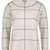 Betty Betty Barclay Strickpullover Karo- Muster Beige, Grau S22 57941026 Pullover