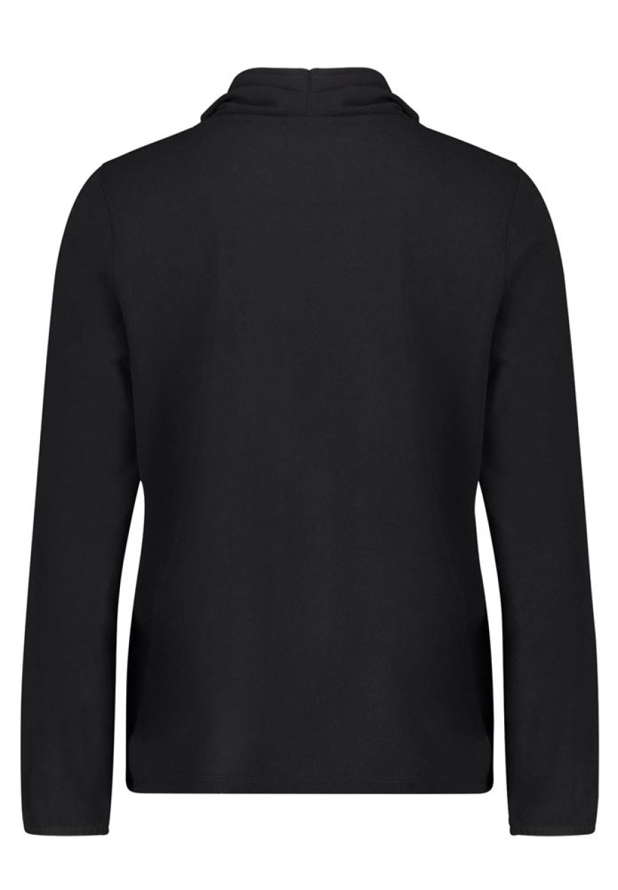 Betty Betty Barclay Blusenshirt Wasserfallausschnitt Schwarz S23 29122174 9045 Black T-Shirt