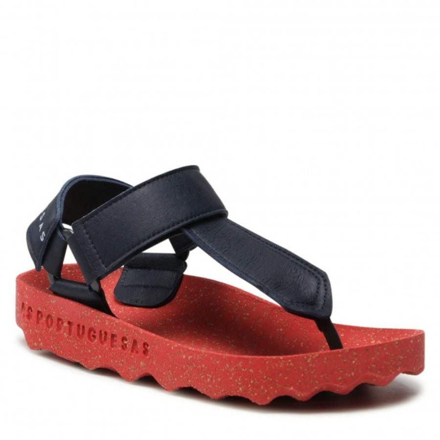 ASPORTUGUESAS Asportuguesas Zehenstegsandale Kork Nachhaltig Kautschuk P018077011 Navy/Red Sandalen