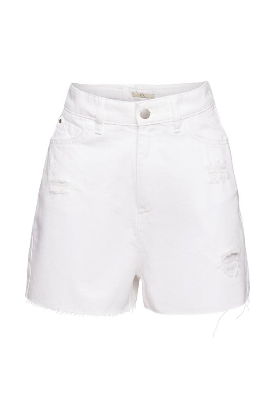 EDC Edc Shorts Kurze Hose Used- Look Weis S22 052Cc1C305 C100 White Hose