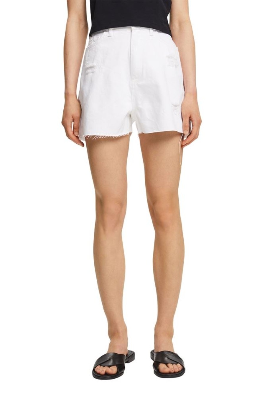 EDC Edc Shorts Kurze Hose Used- Look Weis S22 052Cc1C305 C100 White Hose