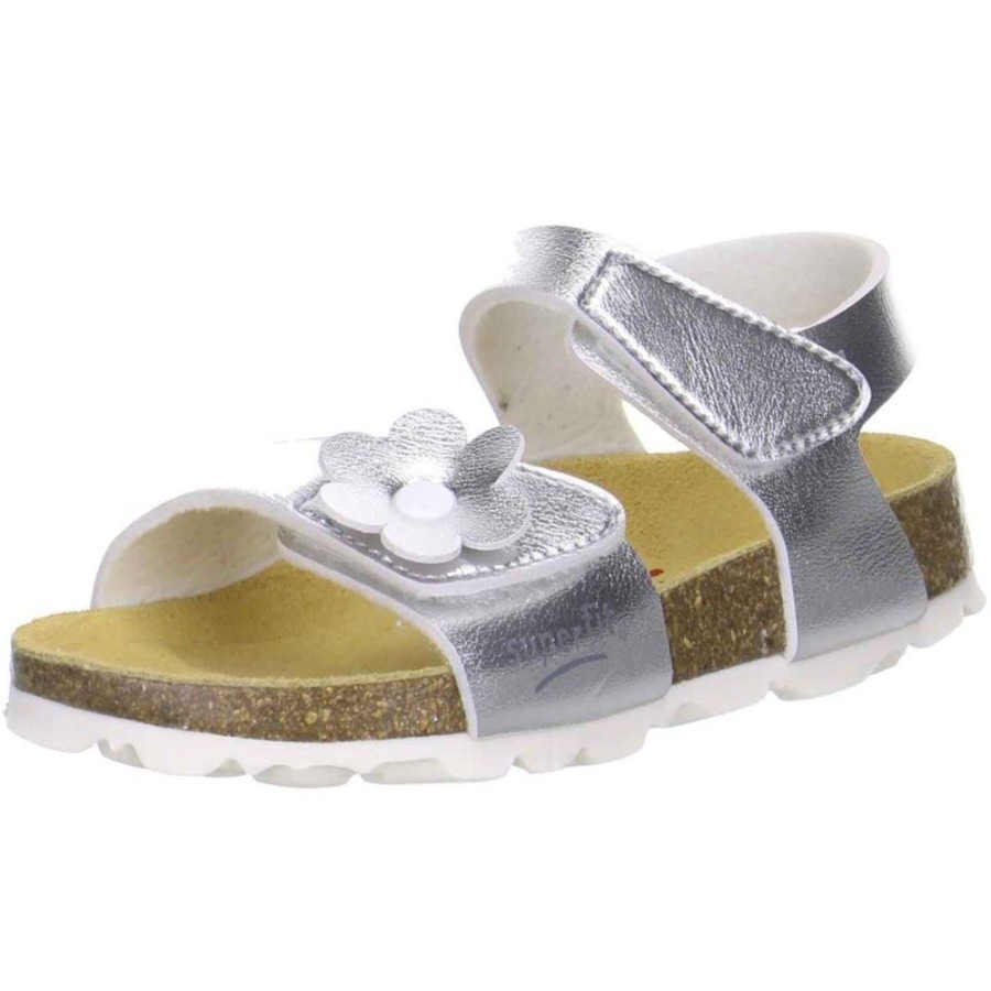 Superfit Superfit Tecno Sandale Fusbett Silber 2-00118-16 16 Silber Sandalen