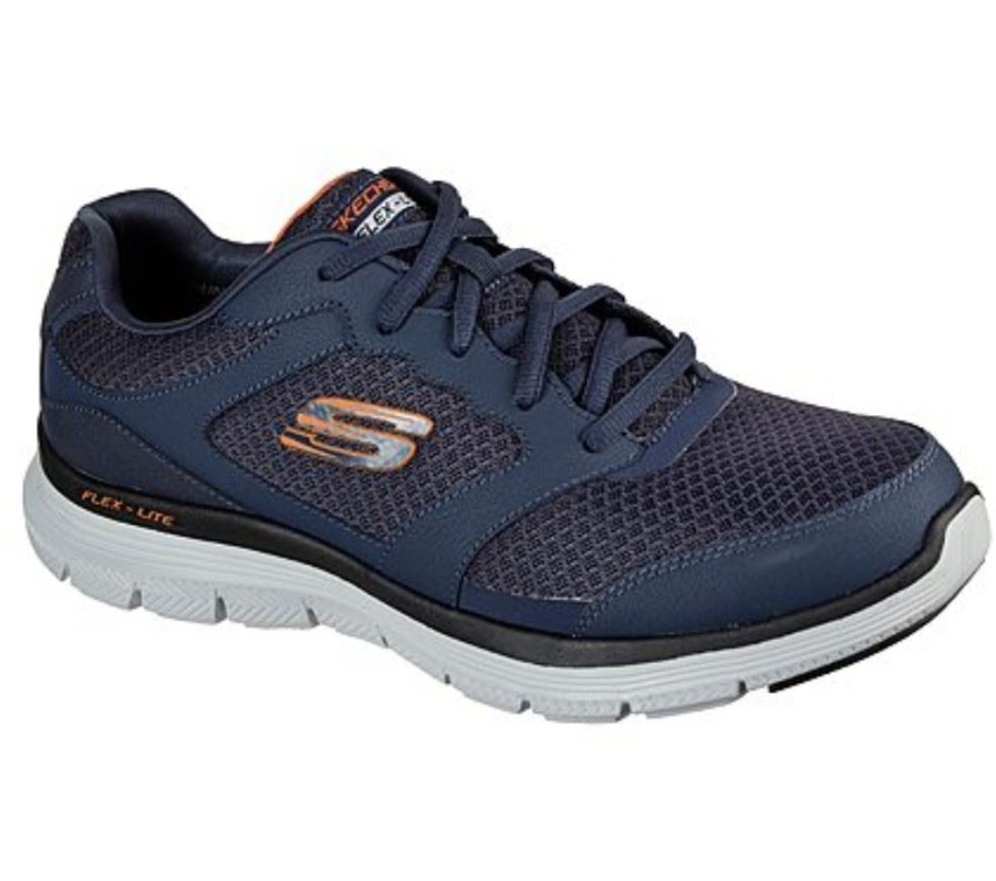 Skechers Skechers Flex Advatage 4.0 Herren Sneaker Sportschuh Memory Foam Blau,Schwarz S22 232225 Nvy Sneaker