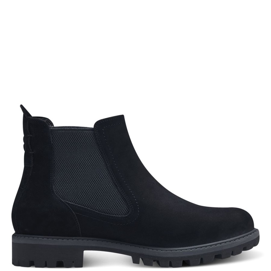 Tamaris Tamaris Chelsea Boots Leder Blau S23 1-25401-41 805 Navy Stiefel